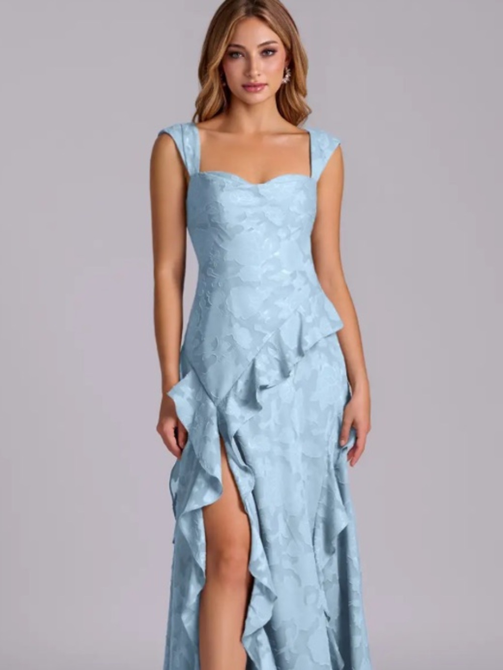 Azazie Sky Blue Sloane bridesmaid dress size 10